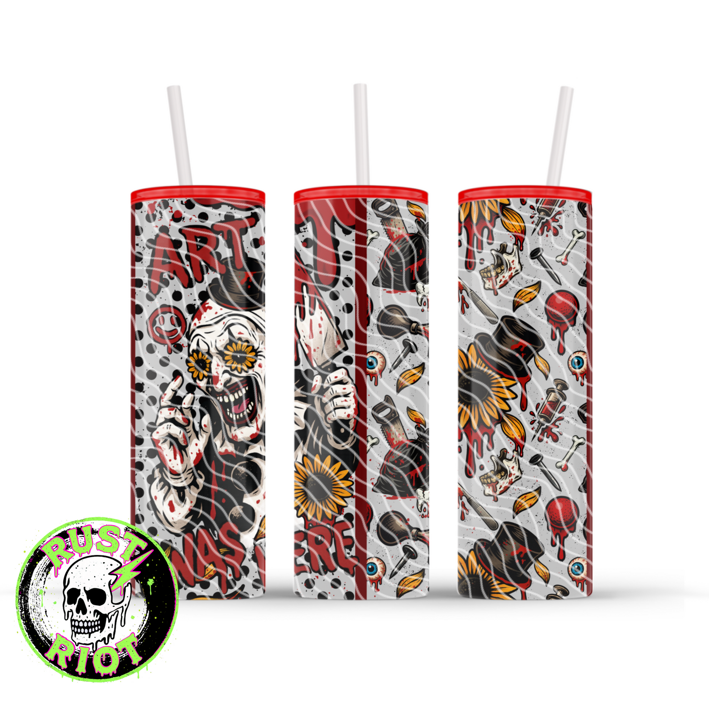 Truly Terrifying Everything Bundle | Killer Clown Horror PNG Set | Tee Graphic, Seamless Files, Tumbler Wraps