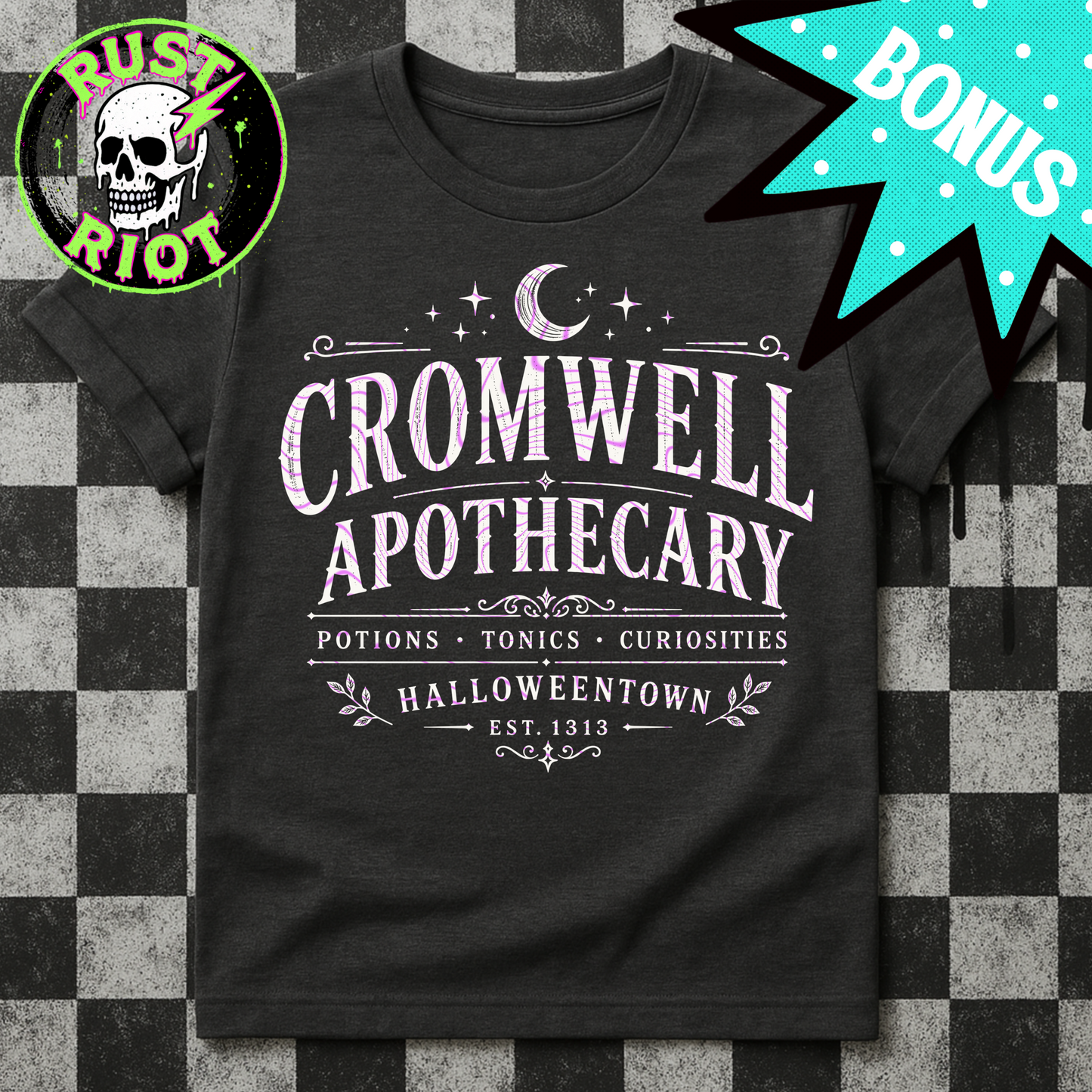 Midnight Fare Tee Graphic | Halloween Pop Art | PNG Digital Download