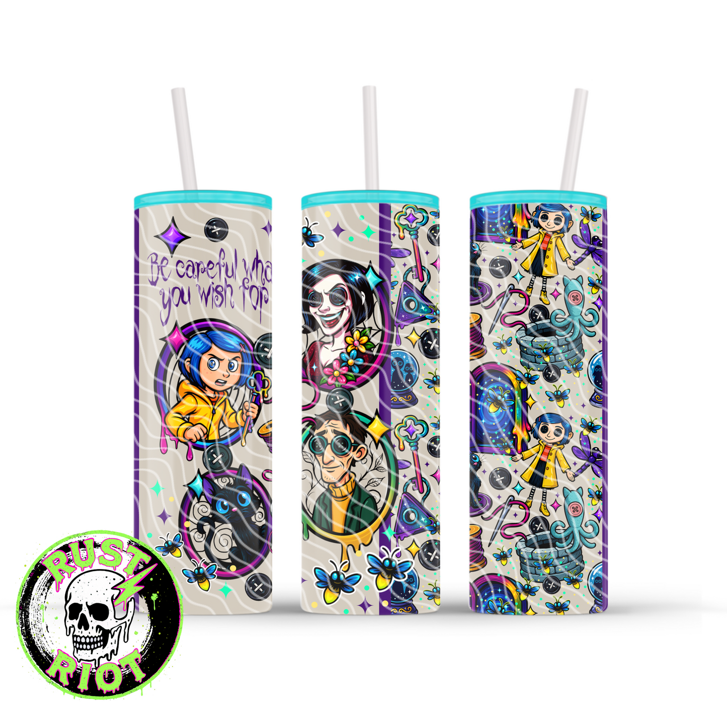 Be Careful What You Wish For | Horror Fantasy | 20oz Skinny Tumbler Wrap Digital Download PNG
