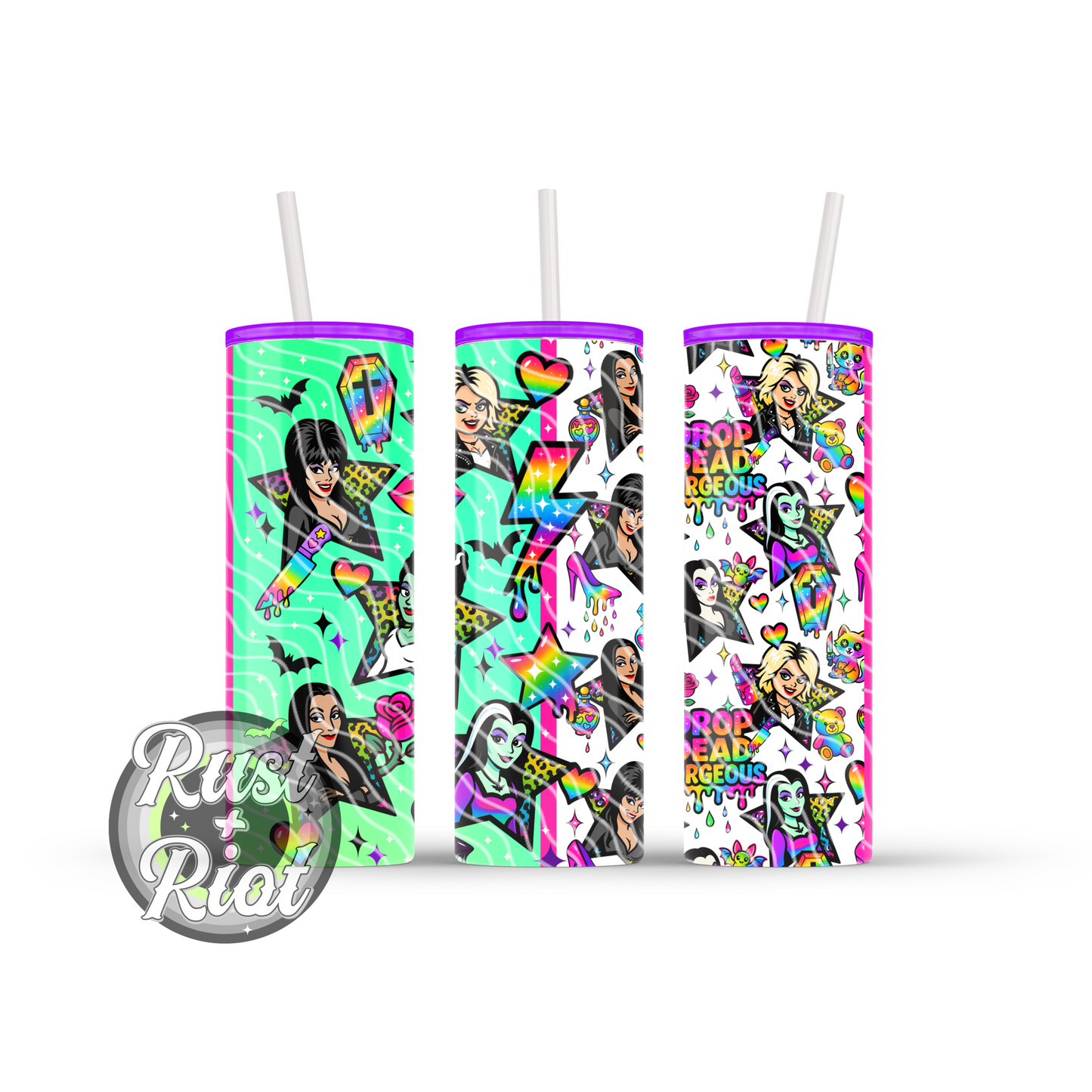 Hell in Highlighter Mega Bundle - Slay All Day and Drop Dead Gorgeous - Rainbow Horror PNG Set