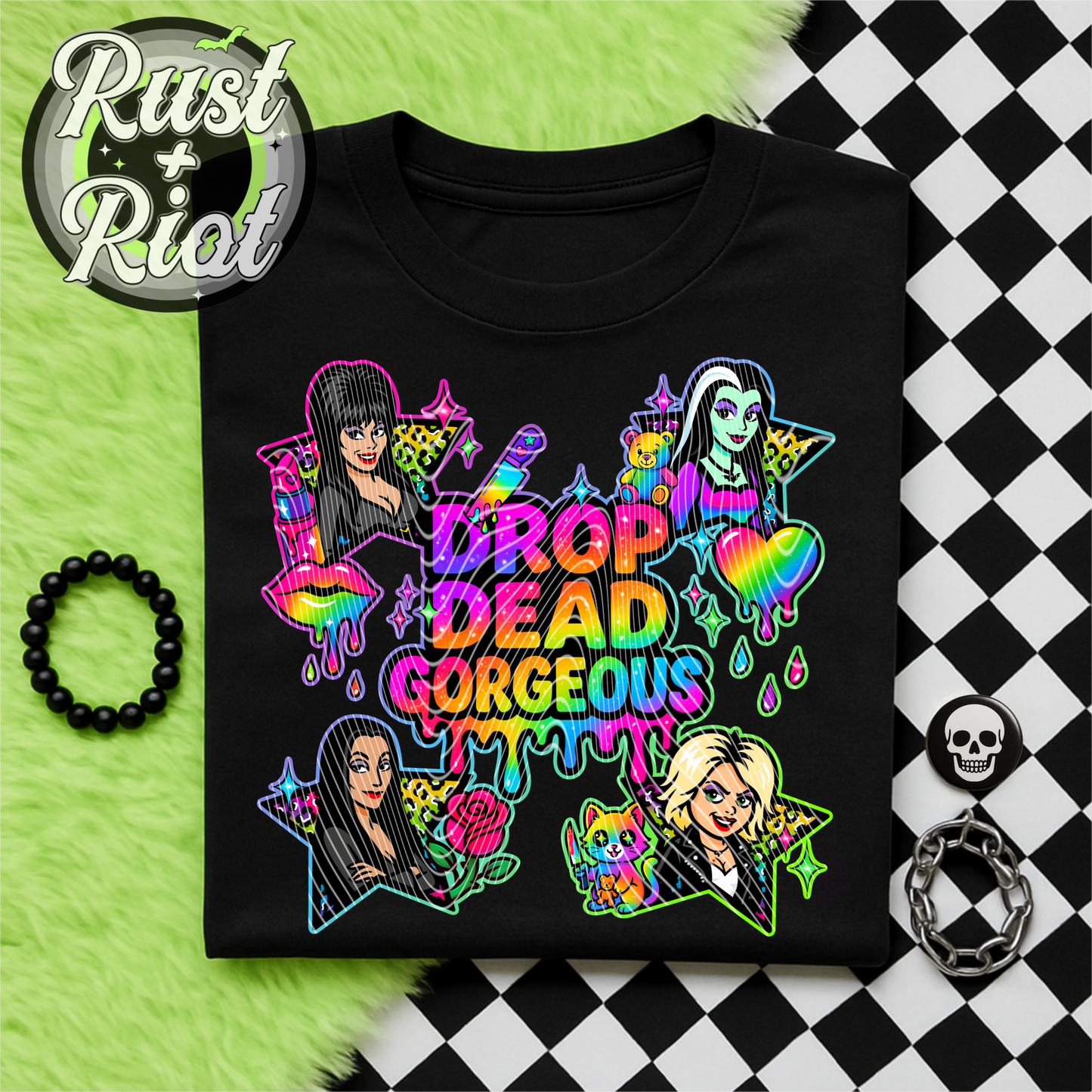 Hell in Highlighter Mega Bundle - Slay All Day and Drop Dead Gorgeous - Rainbow Horror PNG Set