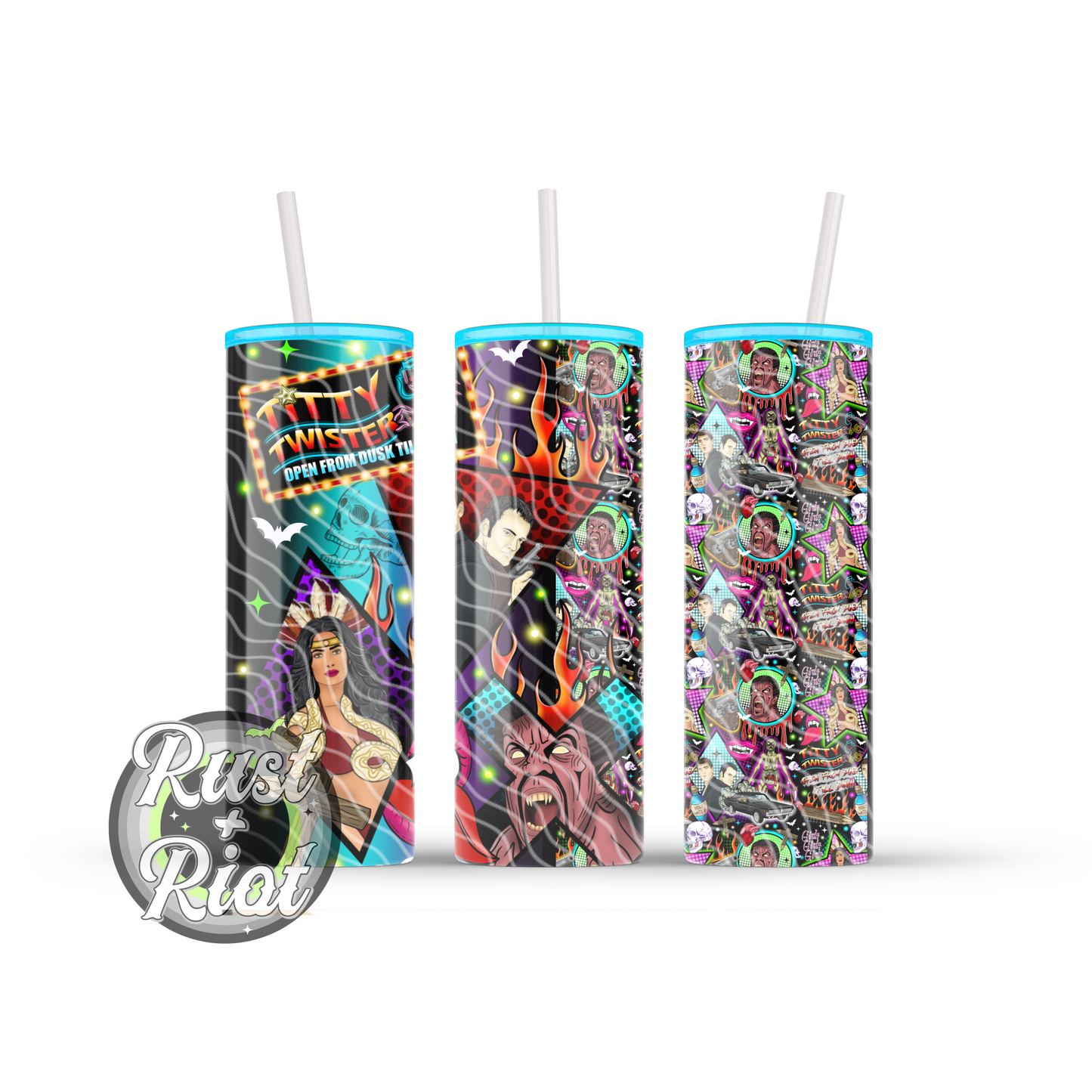 Bikers and Truckers Only | 90s Vampire Cult Tumbler Wrap | PNG Digital Download