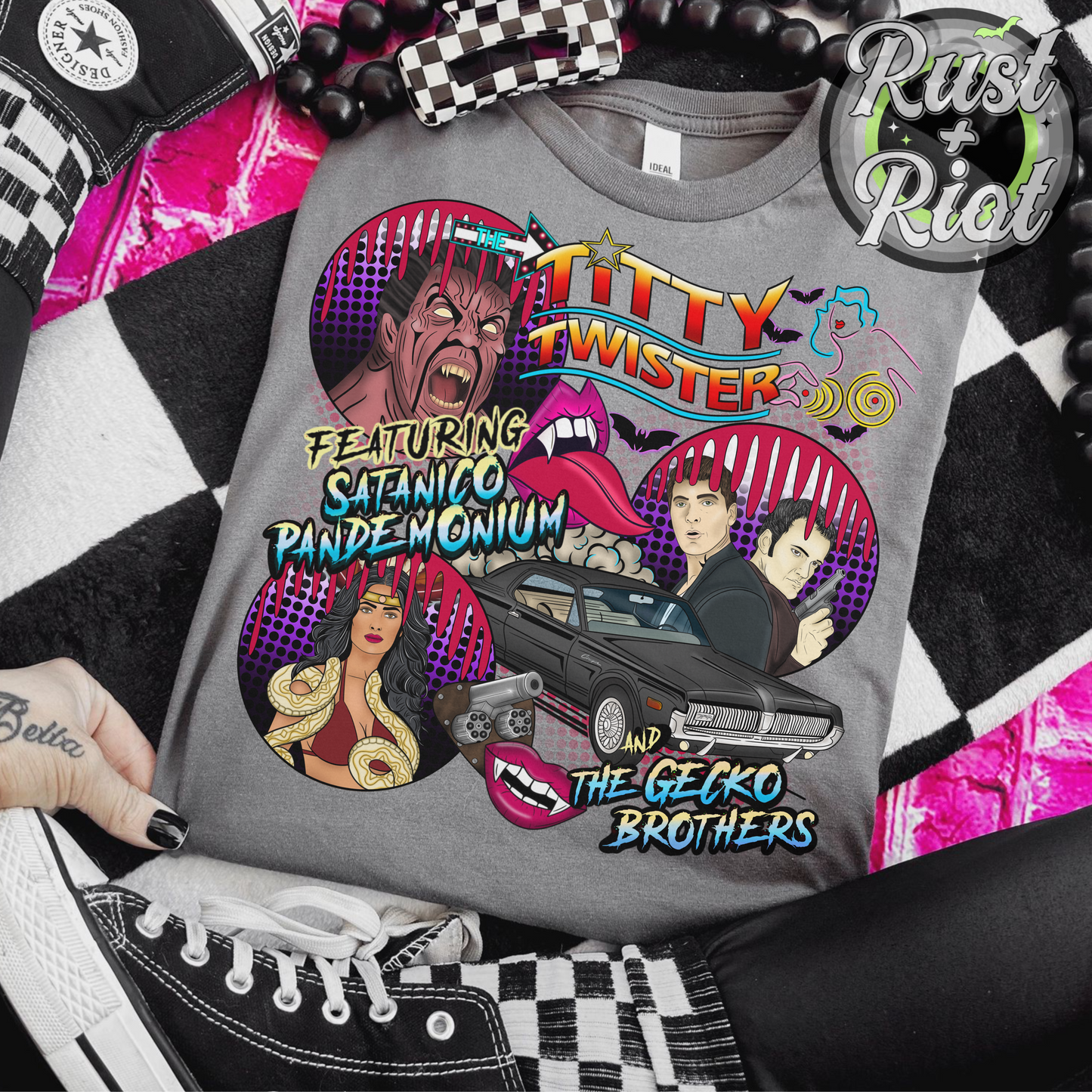 Bikers and Truckers Only Main PNG with Sleeve, 90s Vampire Cult Classic Digital Image for UVDTF or Sublimation Printing