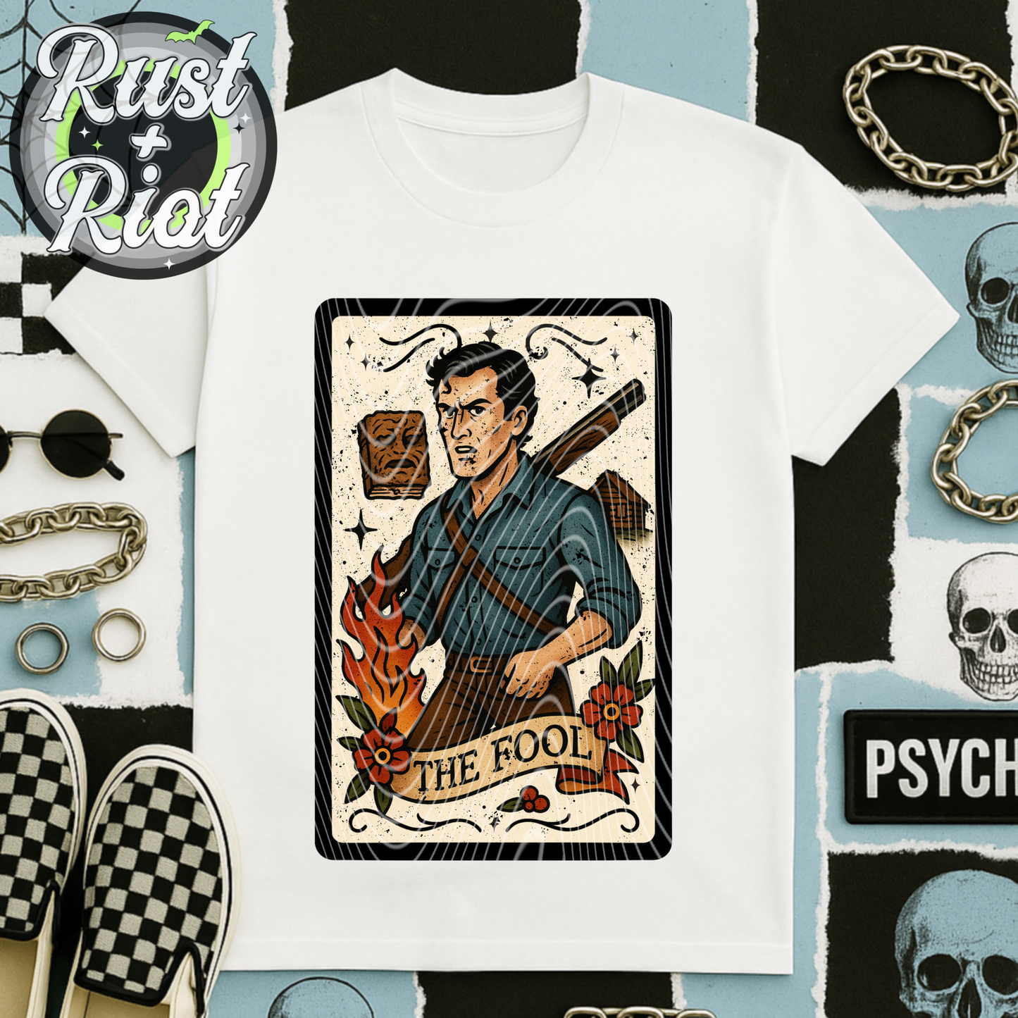 Horror Tarot Card Pack – Neo-Trad Horror Flash 6 PNG Bundle