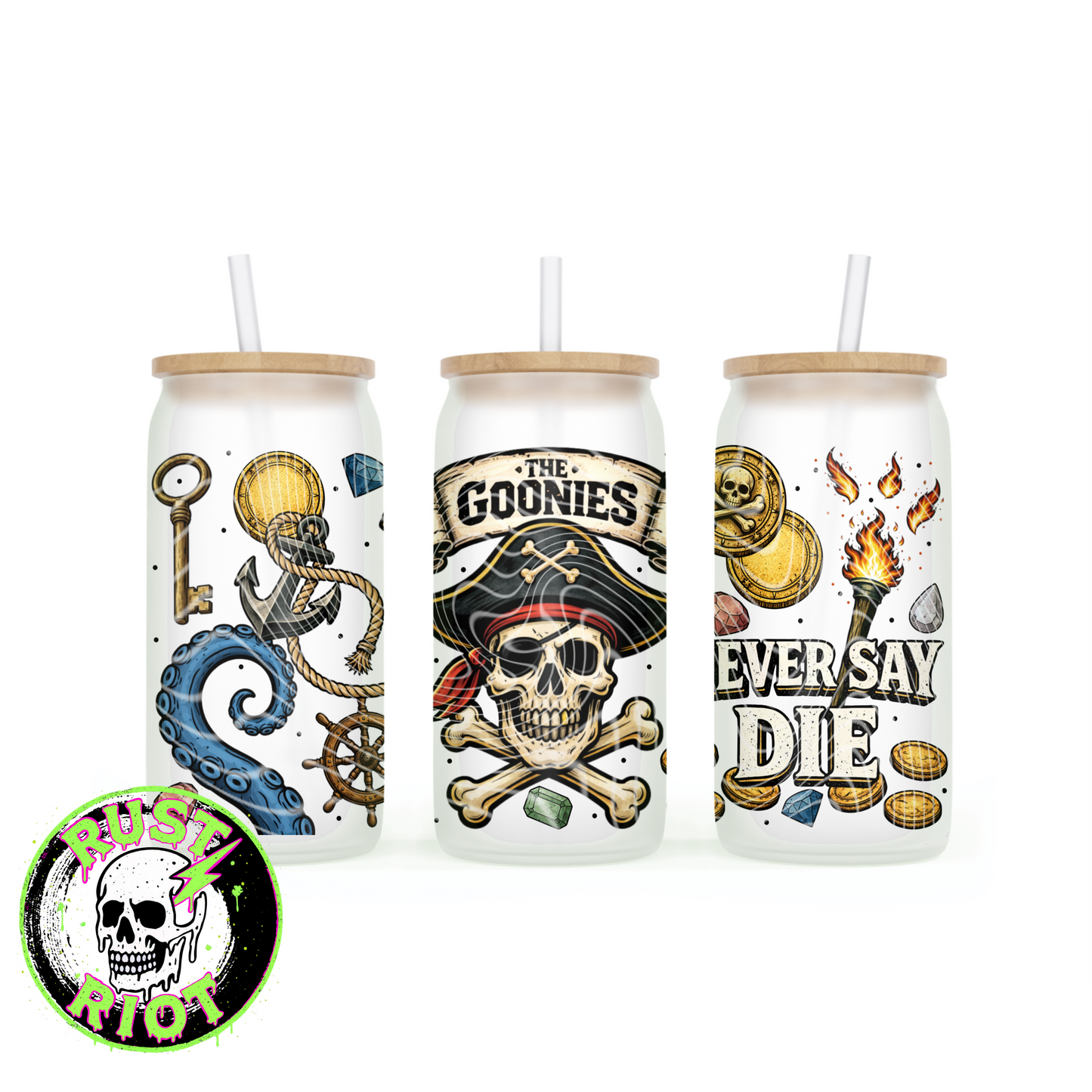Never Say Die Everything Bundle | Retro Pirate Adventure Design Set | PNG Digital Download