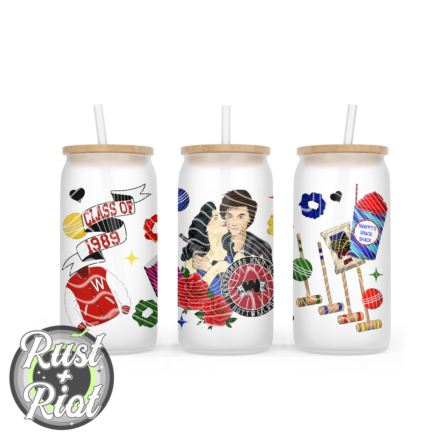 What’s Your Damage | Dark Cult Teen Glass Can Wrap | PNG Digital Download