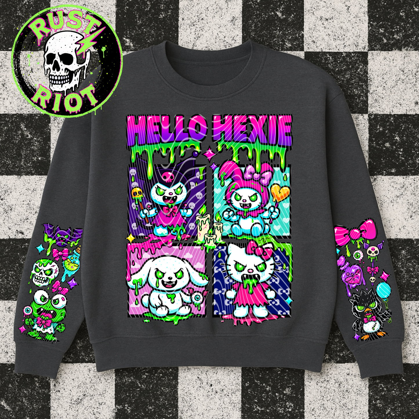 Hello Hexie Tee Graphic | Creepy Cute Pastel Horror PNG