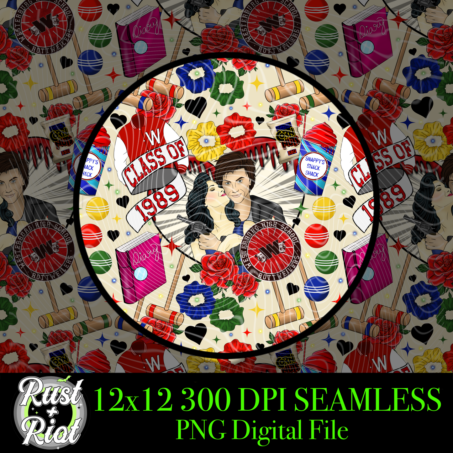 What’s Your Damage PNG, 80s Cult Classic Digital Image for UVDTF or Sublimation Printing