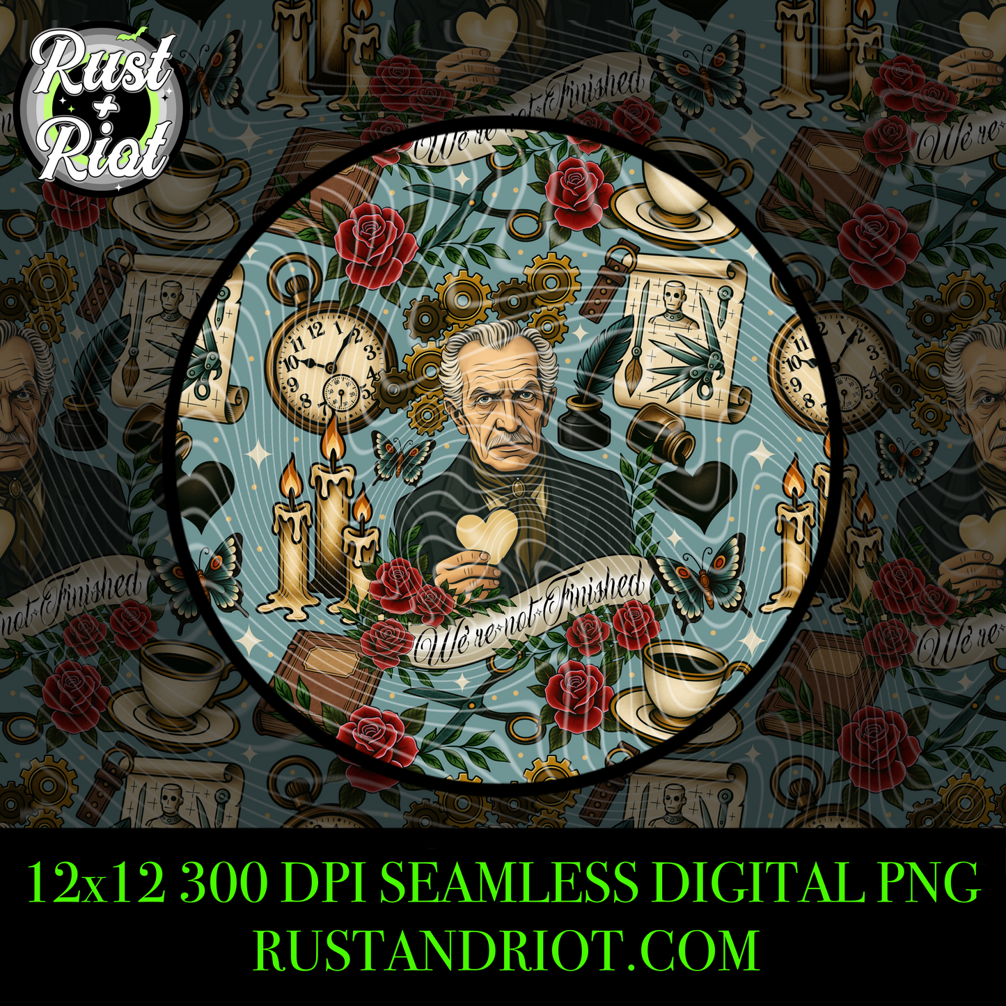 Serving Tea - The Inventor and The Creation Everything Bundle PNG Set for Sublimation, DTF, Paper, Fabric and Crafts