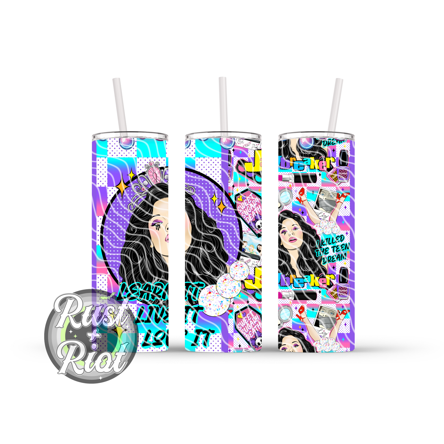 Teen Dream | Girly Cult Candy Aesthetic 20oz Skinny Tumbler Wrap | PNG Digital Download