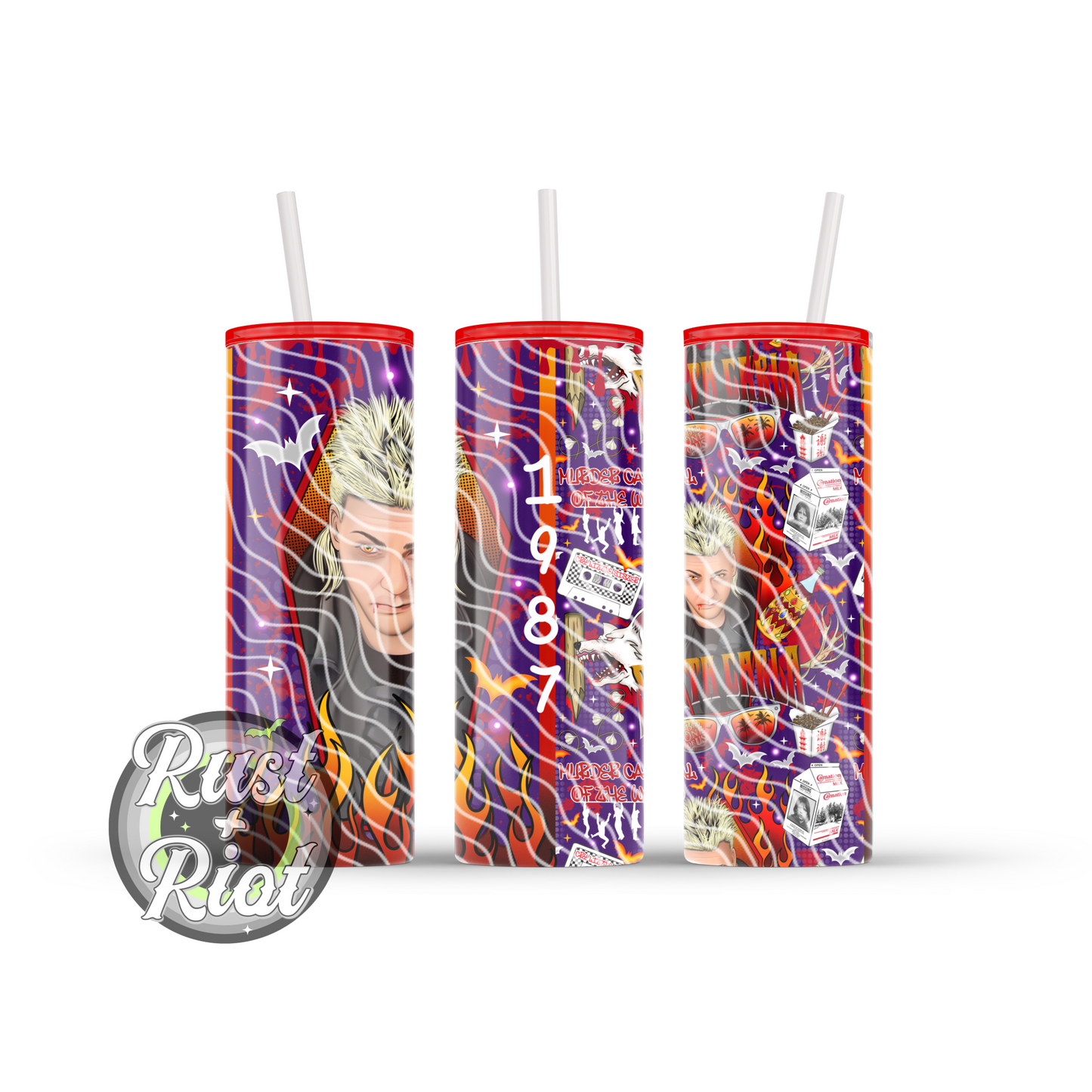 All the Damn Vampies Everything Bundle, Main PNGs, Seamless, Color Coordinates, 16oz Glass Can, 20oz Skinny Tumbler, 80s Cult Classic Digital images for Fabric, Sublimation, DTF, DTG, UVDTF, and Sublimation Printing