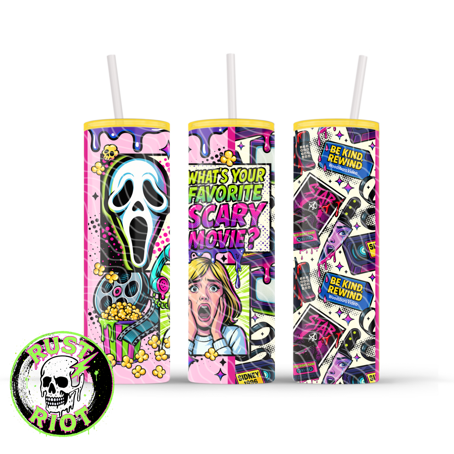 Now Screaming | Retro Horror Comic Design | 20oz Skinny Tumbler Wrap Digital Download PNG