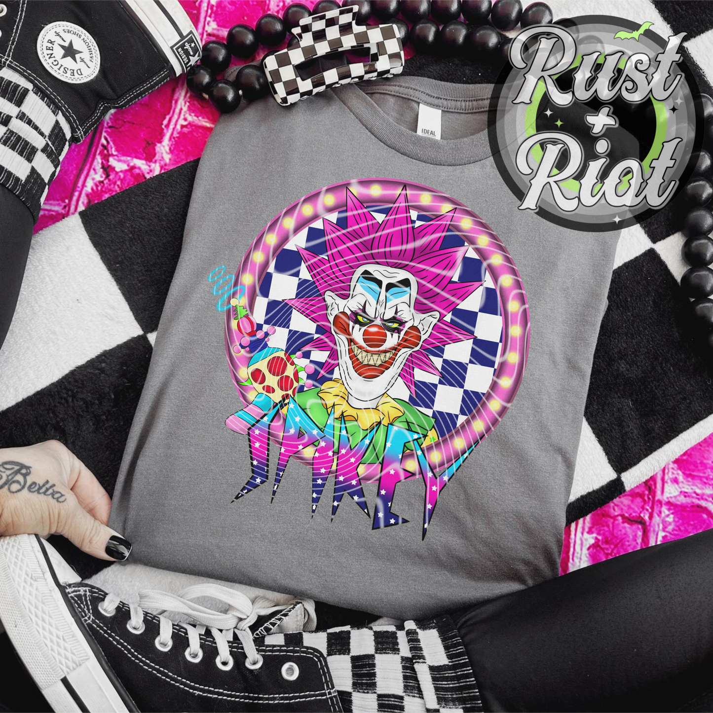 Send in the Klowns Main Character PNG, 1980s Horror Comedy Cult Classic Movie Digital Image for UVDTF or Sublimation Printing