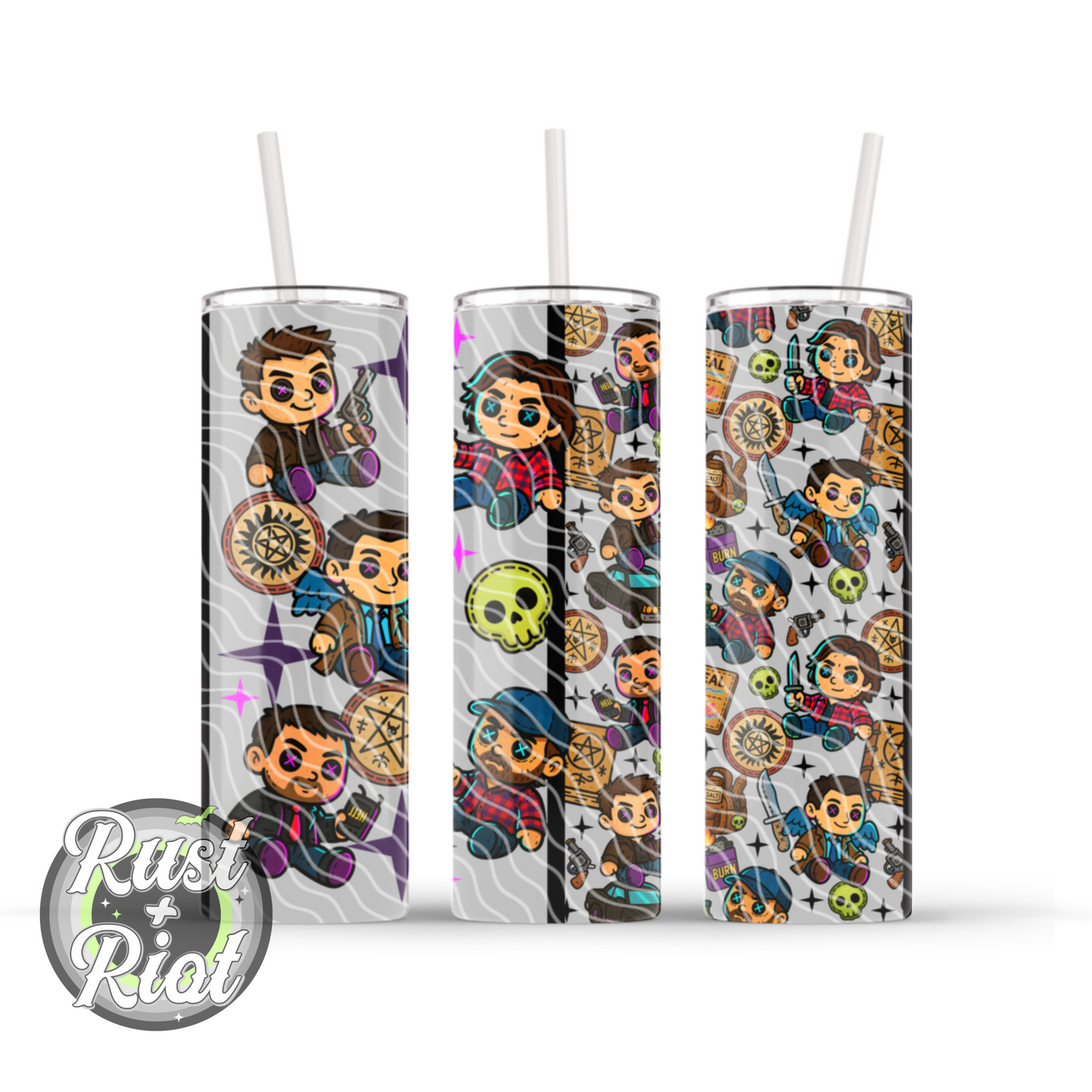 Demon-Slayin’ Plush Ghost Hunting Crew Tumbler Wrap