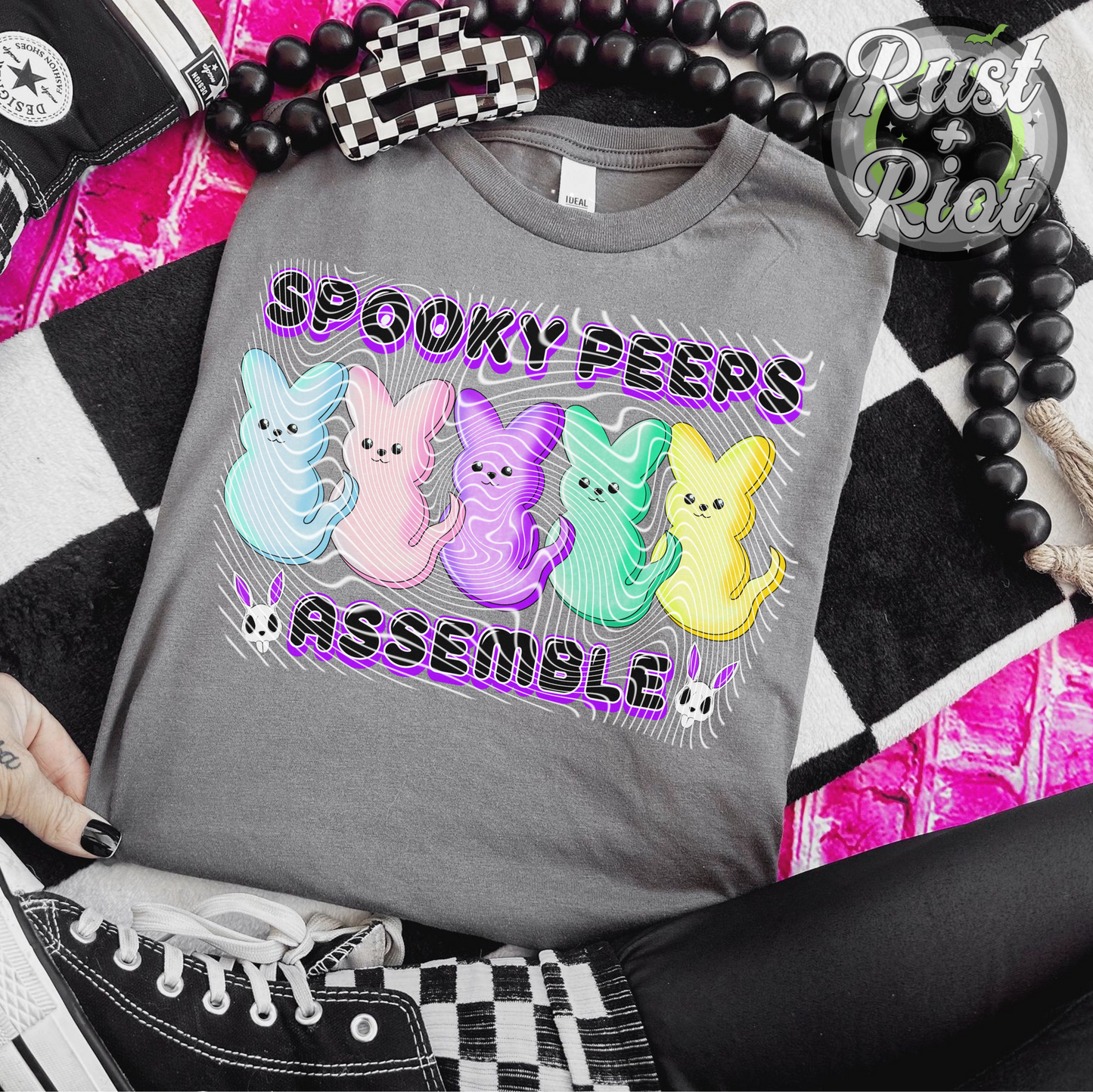 Spooky Peeps Assemble Easter Main PNG Digital Image for UVDTF or Sublimation Printing