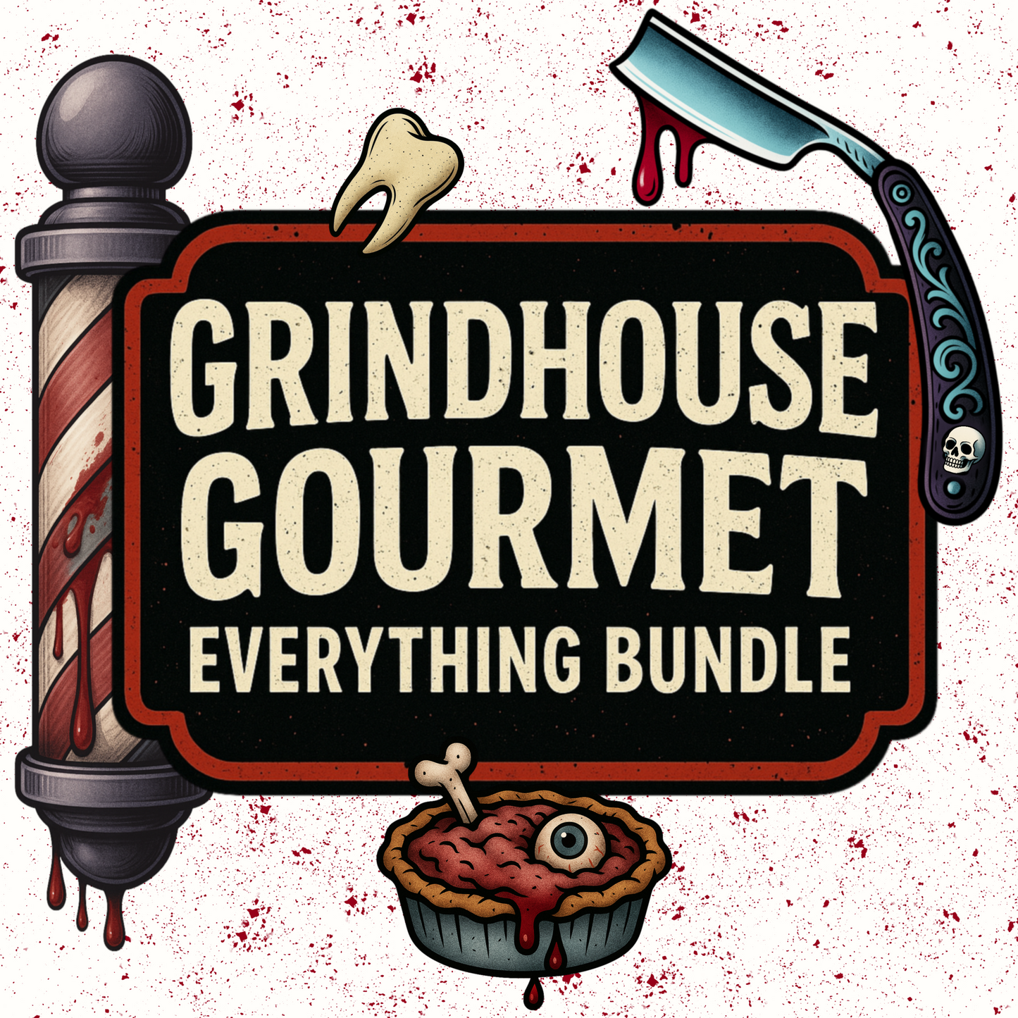 Grindhouse Gourmet The Barber & The Butcher Everything Bundle – Full Horror PNG Set