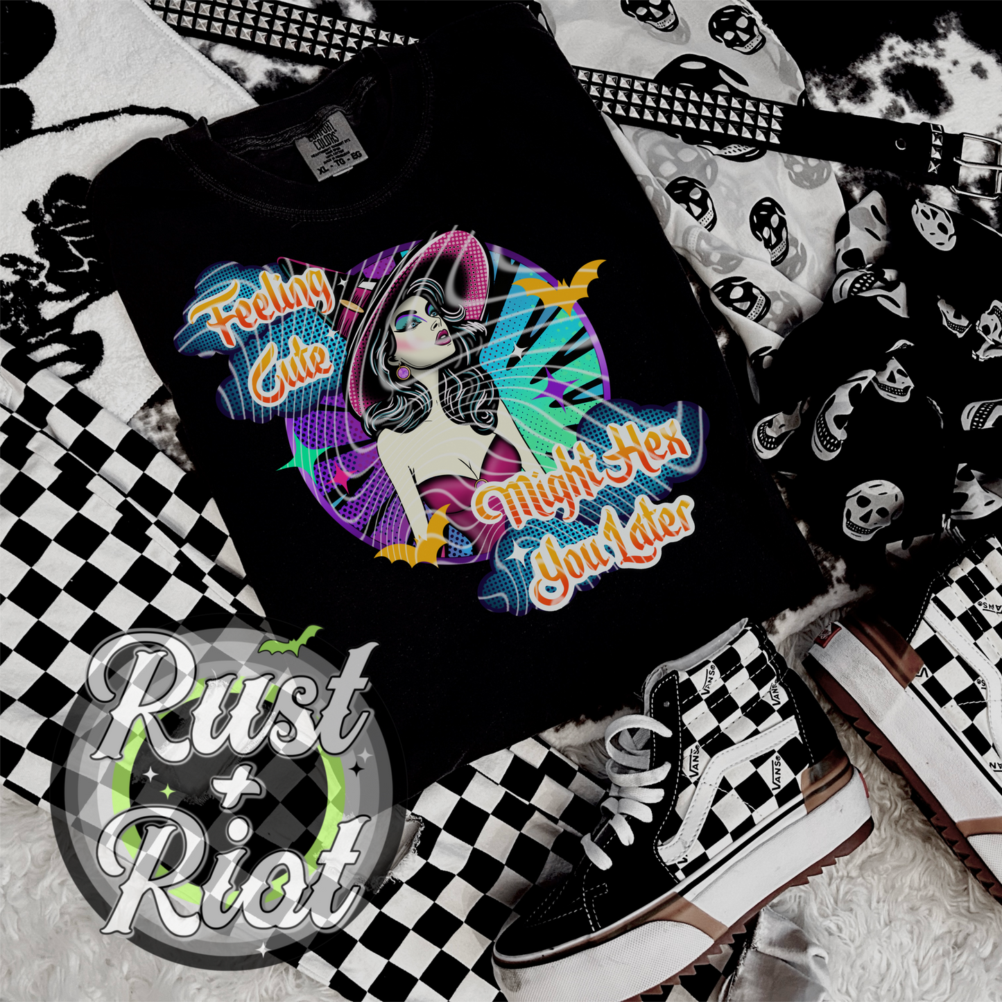 Feeling Cute Might Hex You Later Main PNG Digital Image for DTG, DTF, UVDTF or Sublimation Printing