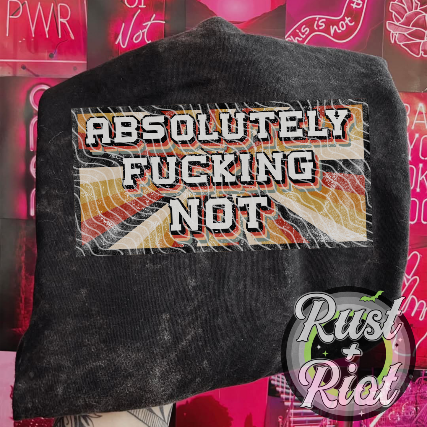 Absolutely Not Retro Main PNG Digital Image for DTG, DTF, UVDTF or Sublimation Printing