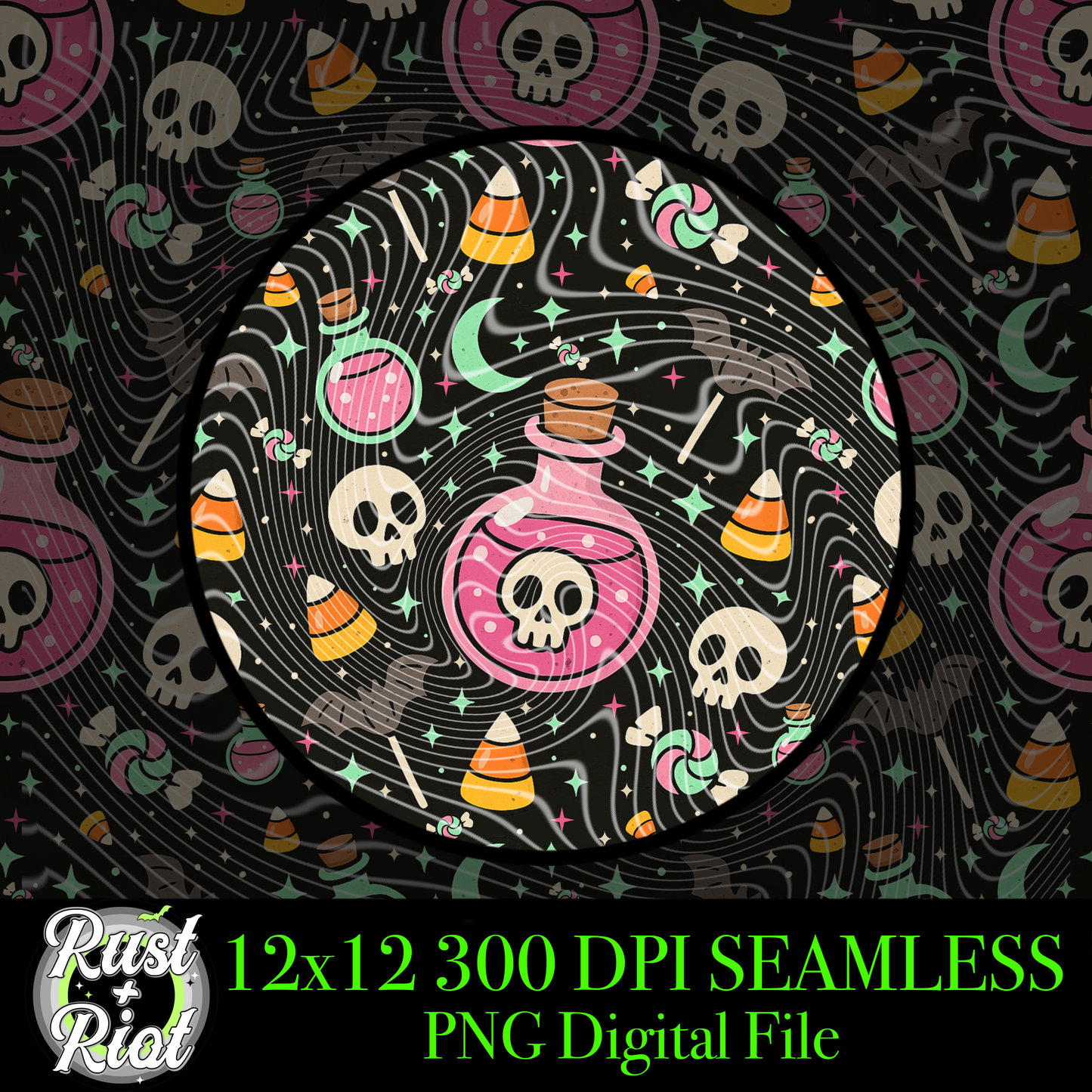 Spooky Treats Mini Bundle Digital Graphic Images for Fabric, DTF, DTG, UVDTF, and Sublimation Printing