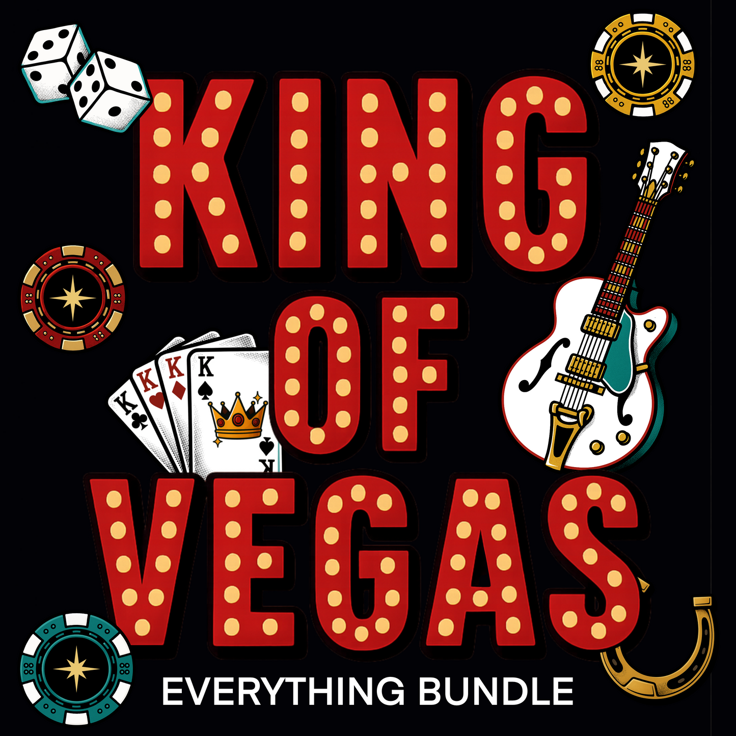 King of Vegas Everything Bundle | Retro Rock & Roll Digital Designs