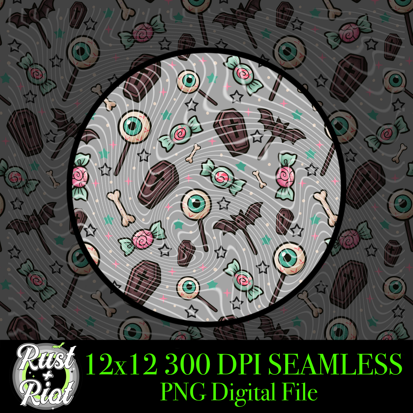 Spooky Treats Mini Bundle Digital Graphic Images for Fabric, DTF, DTG, UVDTF, and Sublimation Printing