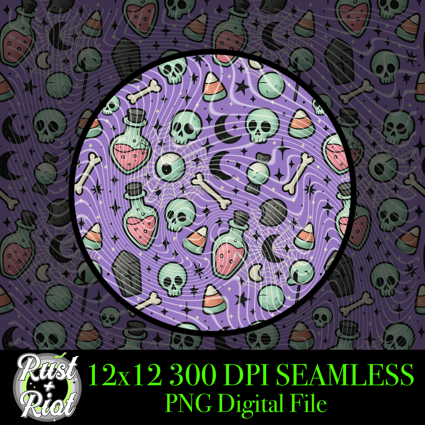Spooky Treats Mini Bundle Digital Graphic Images for Fabric, DTF, DTG, UVDTF, and Sublimation Printing