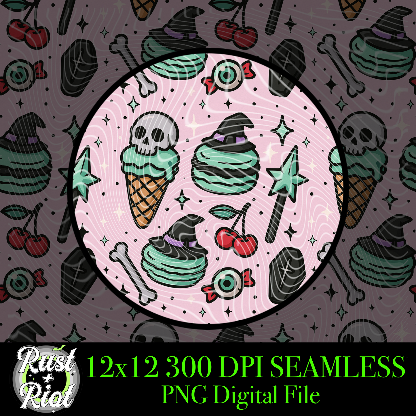 Spooky Treats Mini Bundle Digital Graphic Images for Fabric, DTF, DTG, UVDTF, and Sublimation Printing