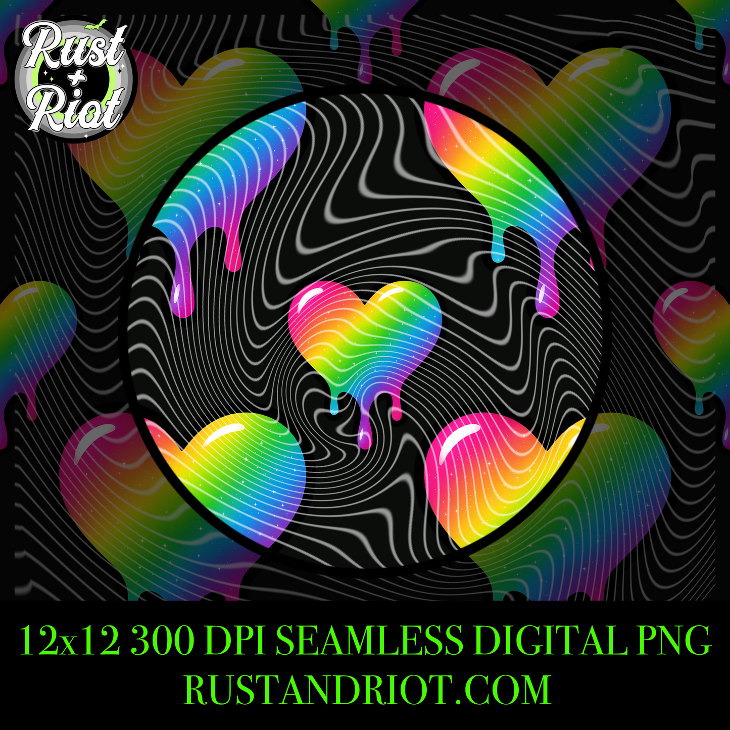 Hell in Highlighter Mega Bundle - Slay All Day and Drop Dead Gorgeous - Rainbow Horror PNG Set
