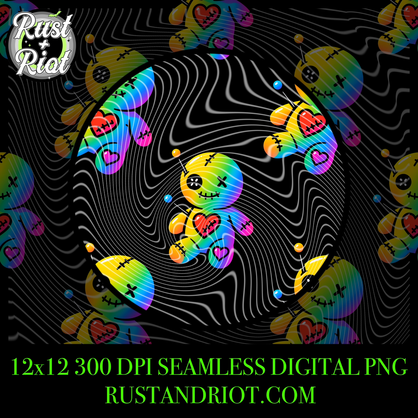 Hell in Highlighter Mega Bundle - Slay All Day and Drop Dead Gorgeous - Rainbow Horror PNG Set