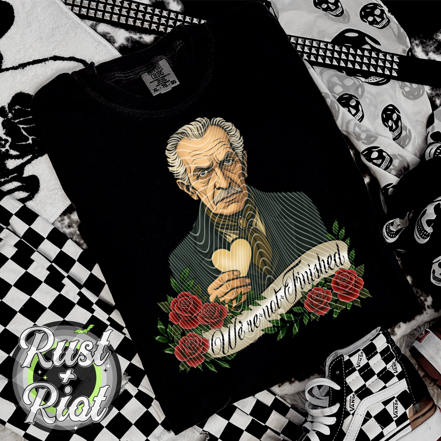 Serving Tea - The Inventor and The Creation Main PNG- Neo Traditional Inspired Gothic Digital Graphic for Sublimation, DTF, Fabric and Paper Printing