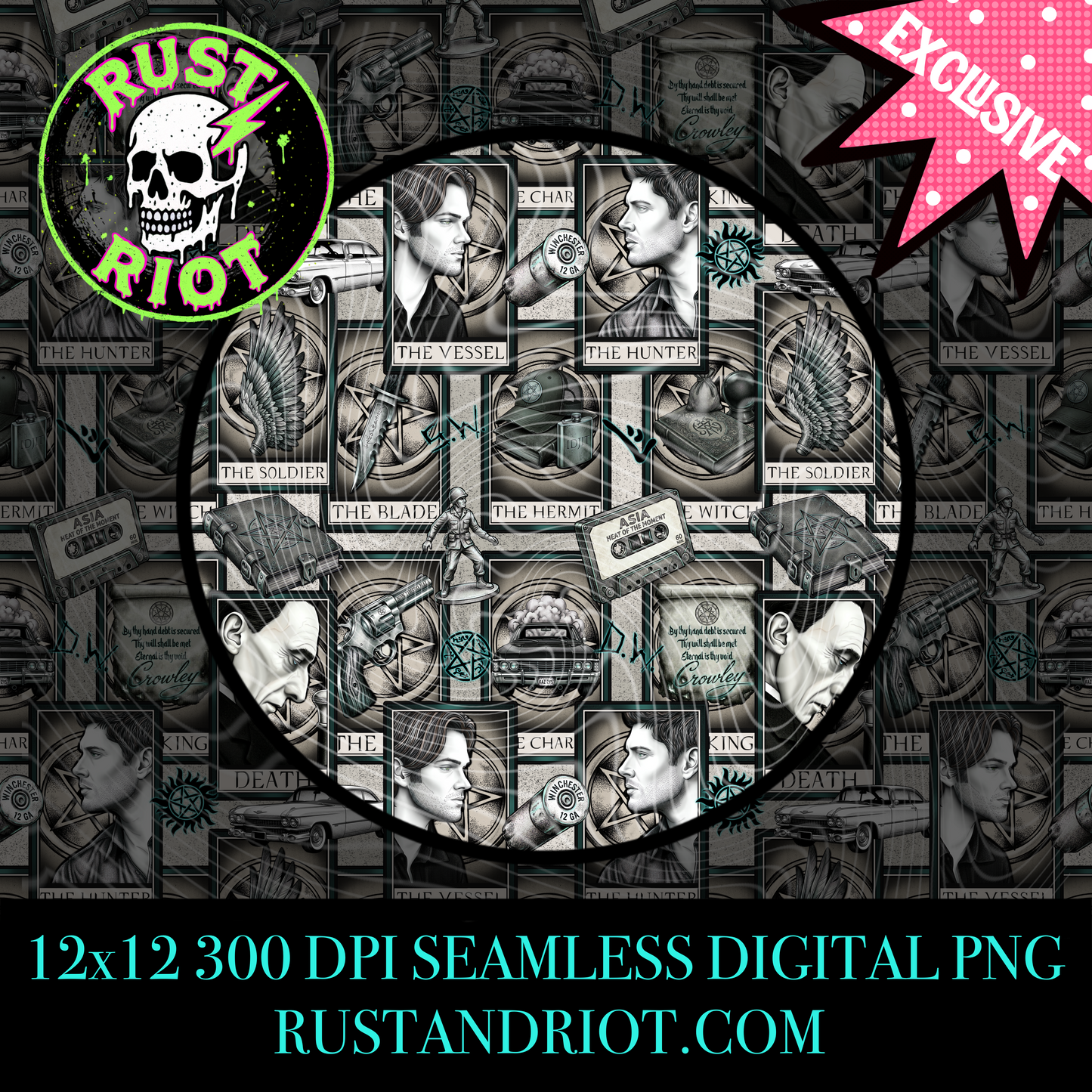 The Hunter’s Deck 10 Card Set + Seamless | Limited Bundle (10) | PNG Digital Download