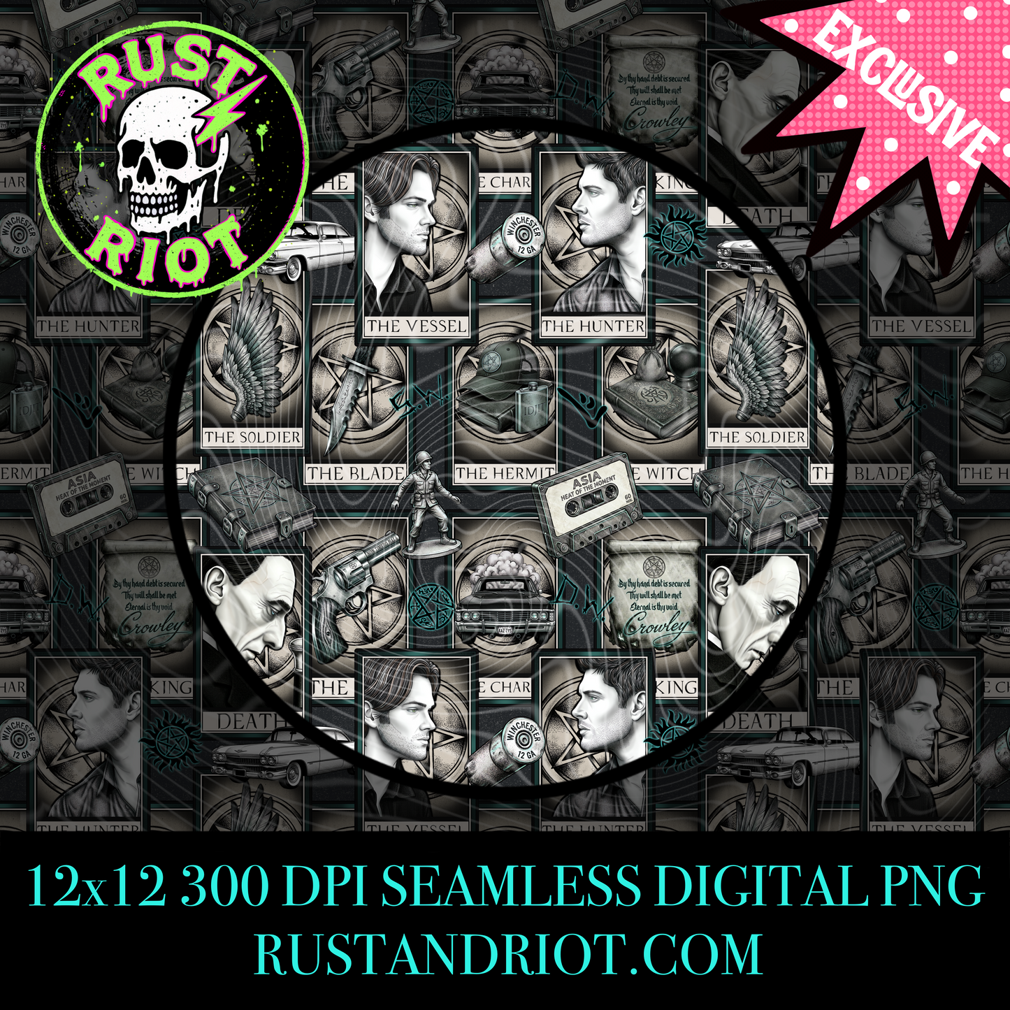 The Hunter’s Deck 10 Card Set + Seamless | Limited Bundle (10) | PNG Digital Download