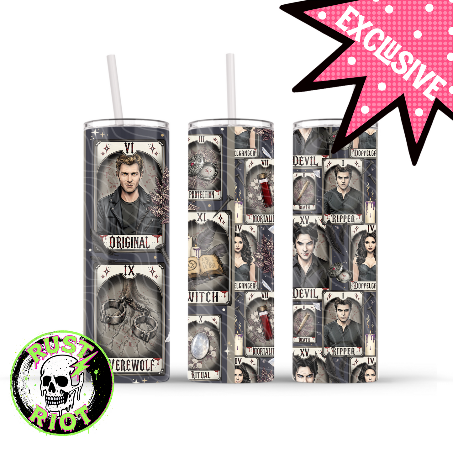Bloodline Arcana Everything Bundle | Neo Trad Vampire Tarot Collection | PNG Digital Download