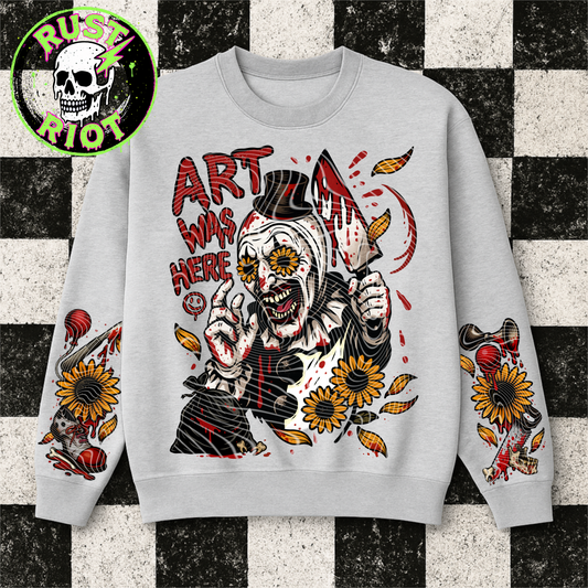 Truly Terrifying | Killer Clown Horror PNG | Blood & Sunflowers Tee Graphic