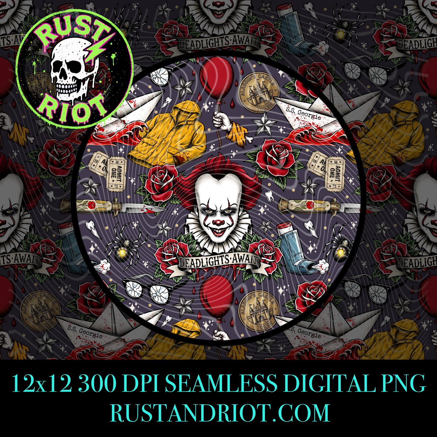 Deadlights Await Everything Bundle | Horror Tattoo Graphic Set | PNG Digital Download