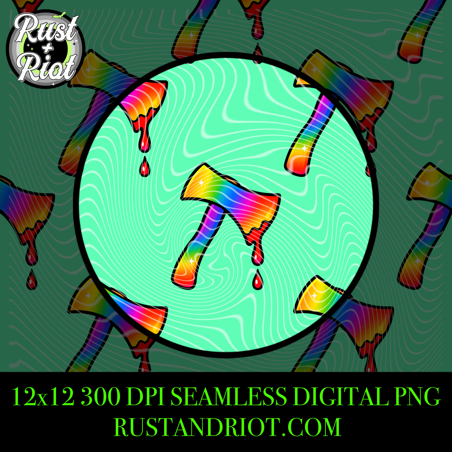 Slay All Day Bundle - Rainbow Horror PNG Set for Sublimation, DTF, Paper, Fabric and Crafts