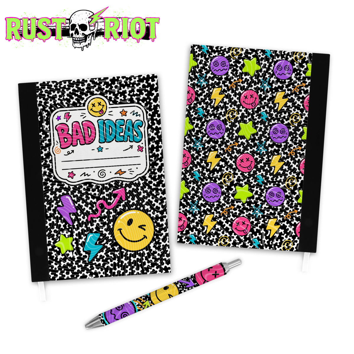Notebook Cover Set | Coordinating Cover + Pen Wrap | PNG Digital Download