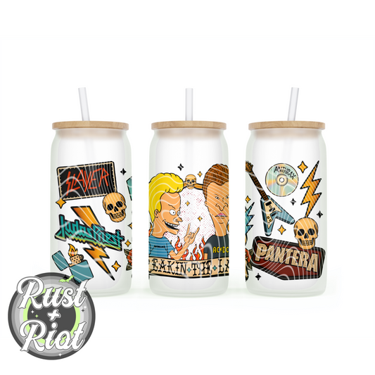 Breakin’ the Law Glass Can Wrap – Tattoo Cartoon Duo PNG (16oz)