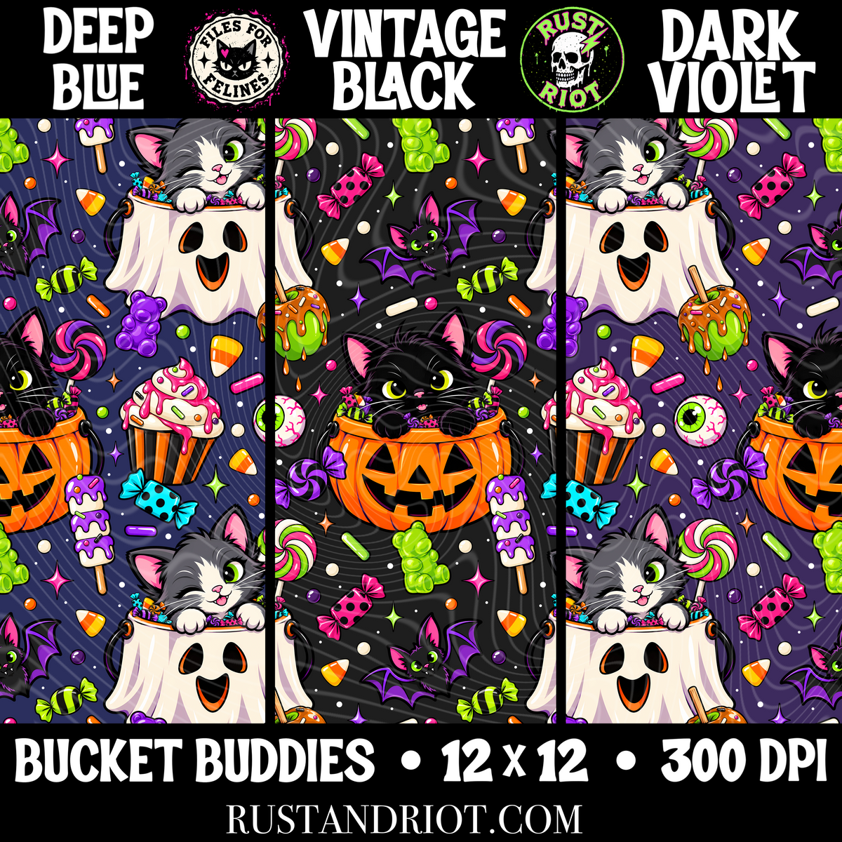 Treats & Toe Beans | Halloween Cat Collection | PNG Digital Download