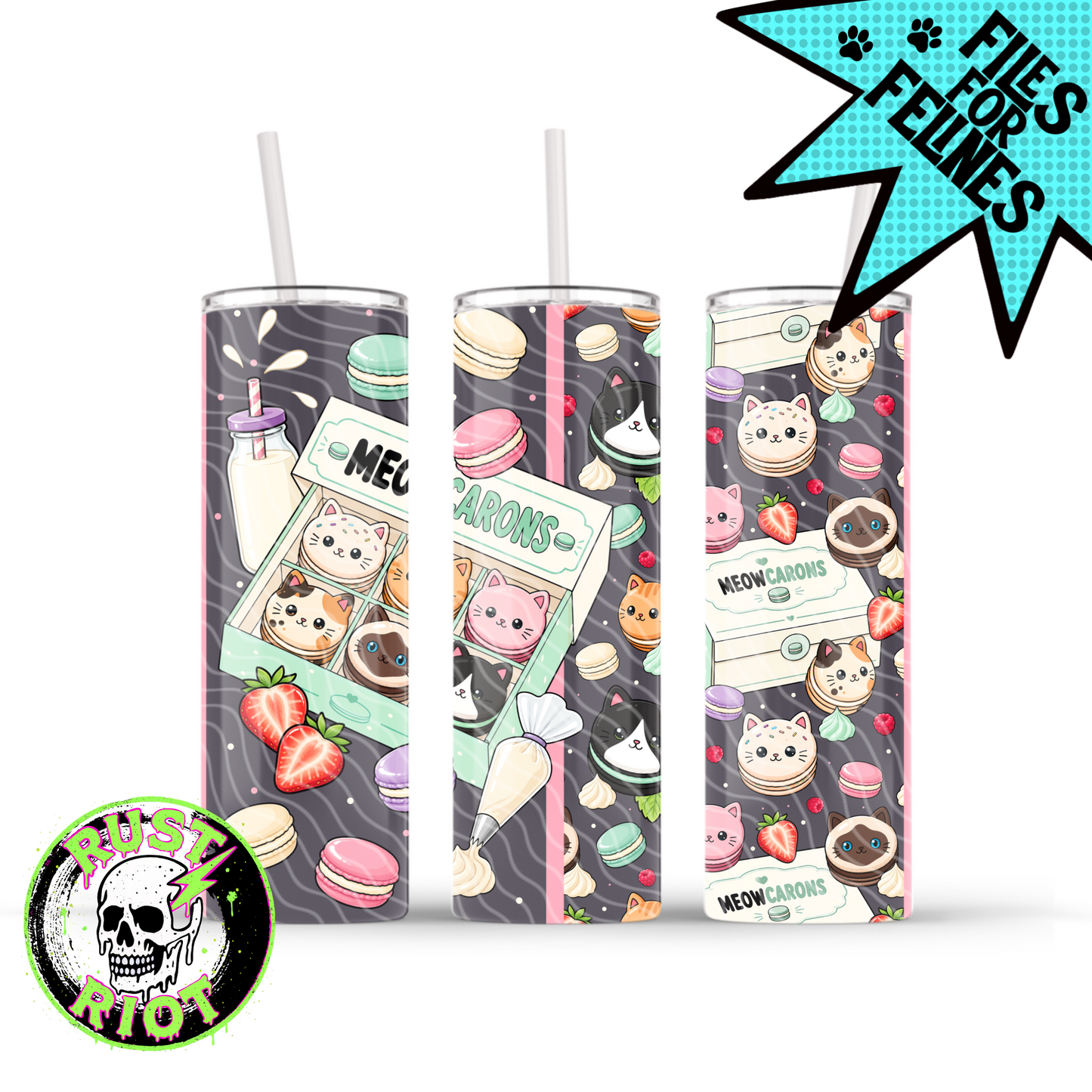 Meowcarons | Kawaii Pop Art Collection | PNG Digital Download