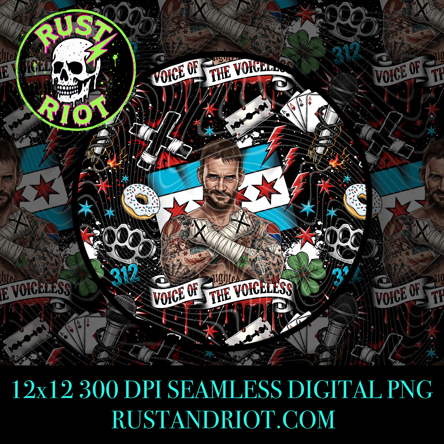 Chicago Made Everything Bundle | Tattoo Comic Graphic Set | PNG Digital Download