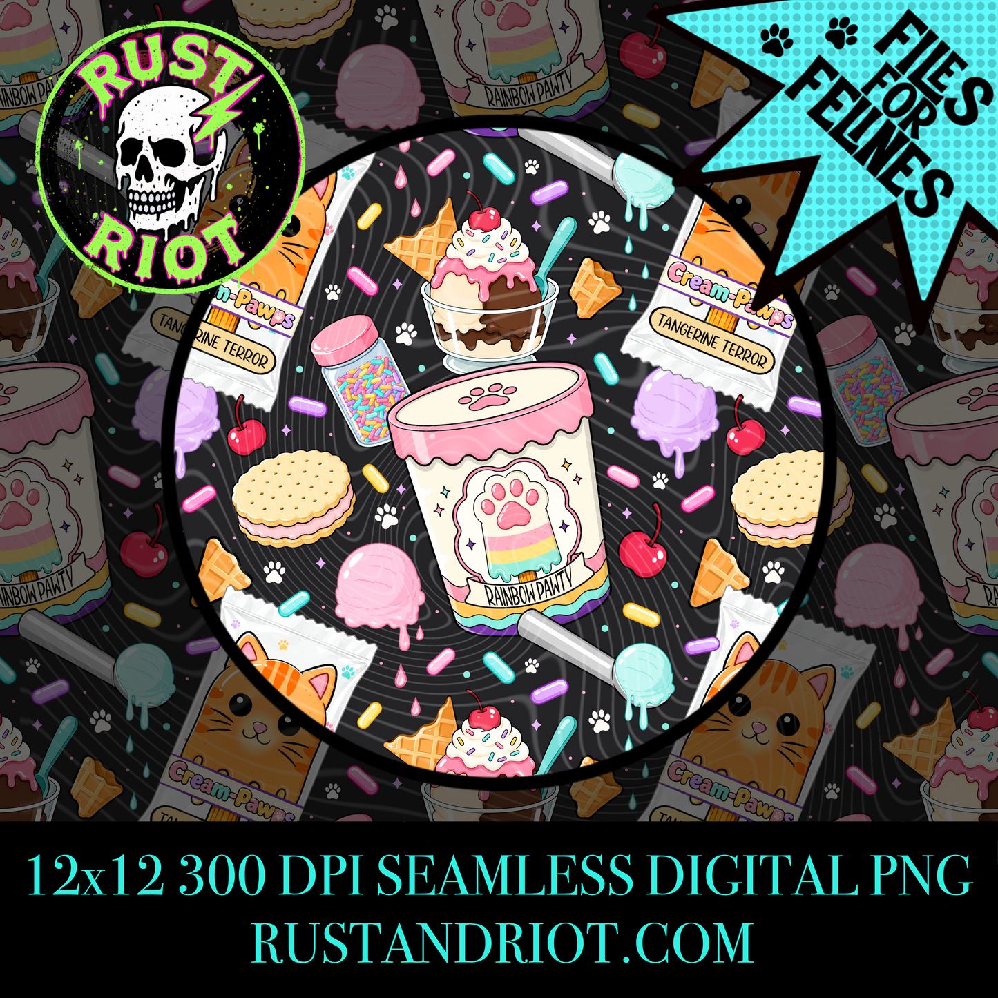 Cream Pawps | Kawaii Pop Art Collection | PNG Digital Download