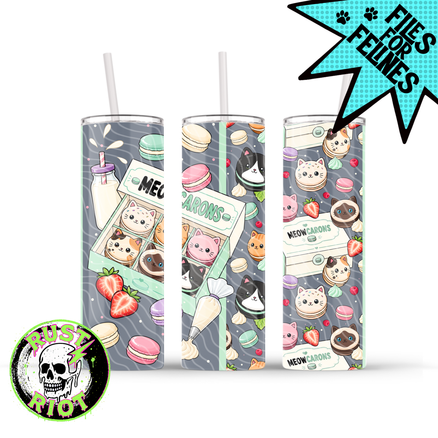 Meowcarons | Kawaii Pop Art Collection | PNG Digital Download