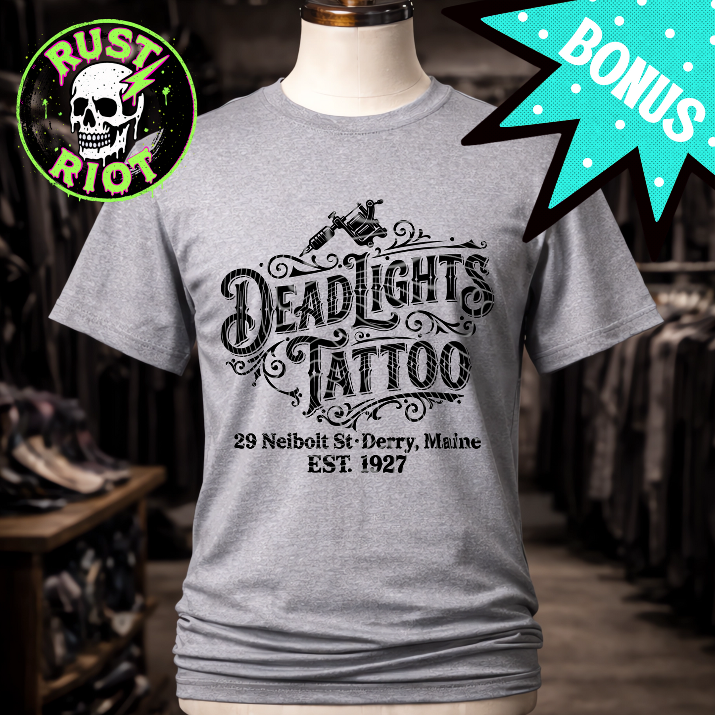 Deadlights Await Everything Bundle | Horror Tattoo Graphic Set | PNG Digital Download