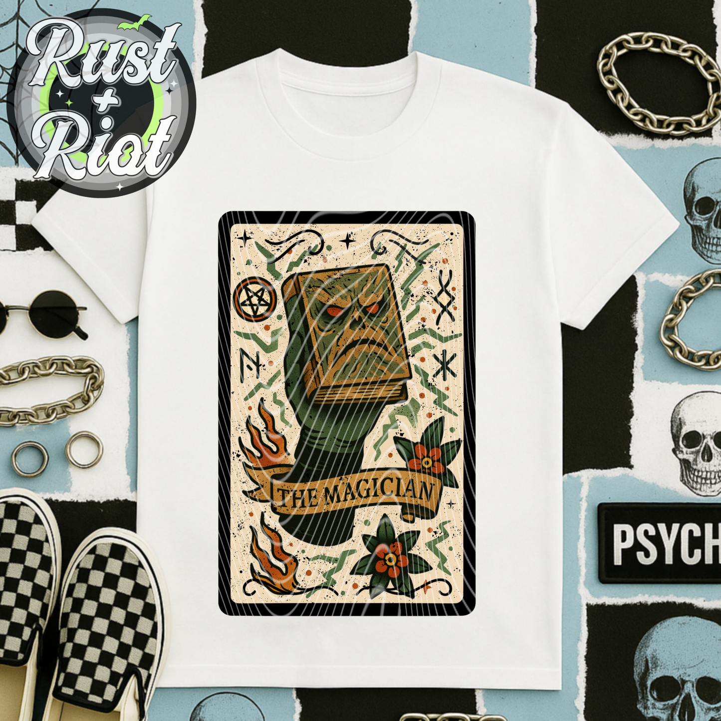 Horror Tarot Card Pack – Neo-Trad Horror Flash 6 PNG Bundle