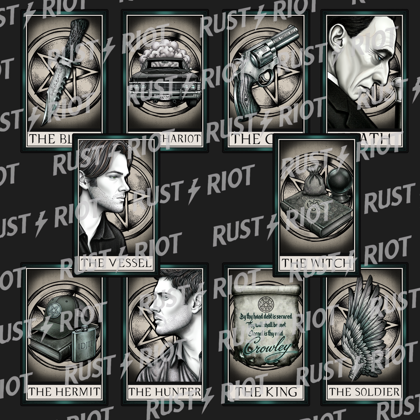 The Hunter’s Deck 10 Card Set + Seamless | Limited Bundle (10) | PNG Digital Download