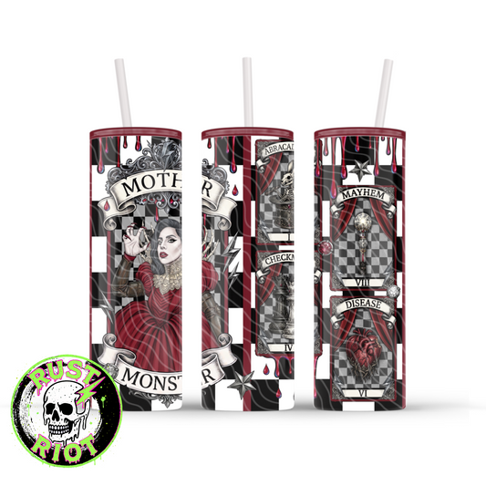 House of Mayhem | Gothic Tarot Graphic | 20oz Skinny Tumbler Wrap PNG Digital Download