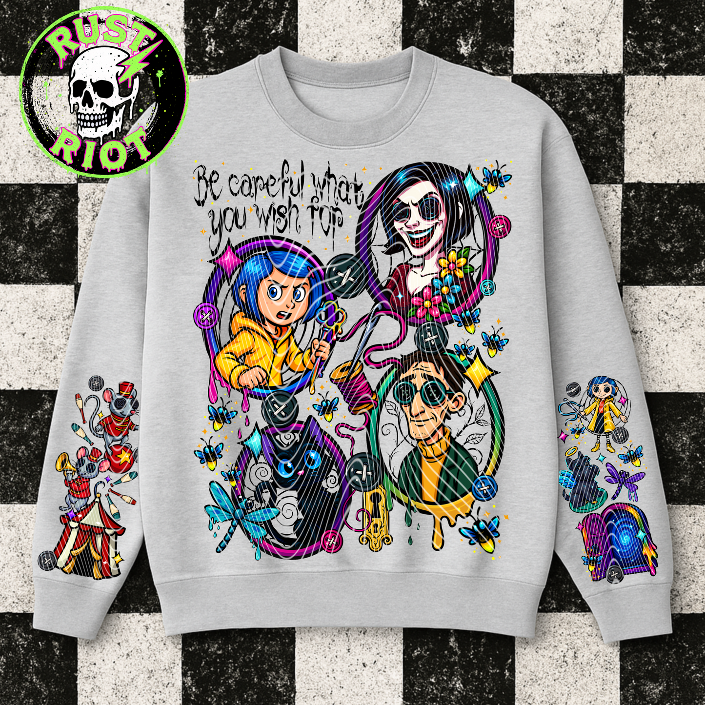 Be Careful What You Wish For | Creepy Cute Horror Graphic | PNG Digital Download