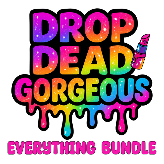 Drop Dead Gorgeous Bundle - Rainbow Horror PNG Set for Sublimation, DTF, Paper, Fabric and Crafts