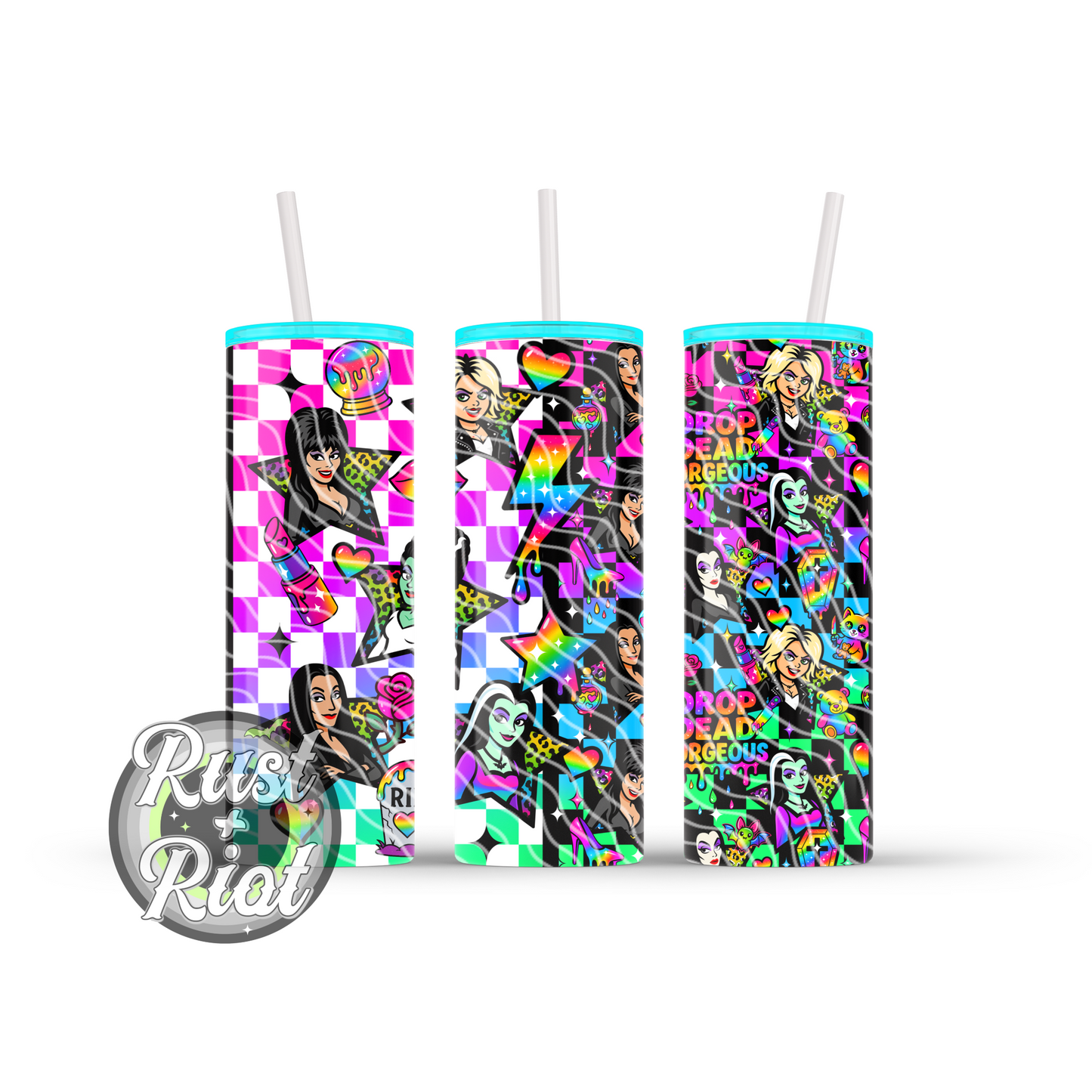 Drop Dead Gorgeous Bundle - Rainbow Horror PNG Set for Sublimation, DTF, Paper, Fabric and Crafts